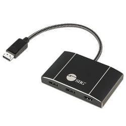 SIIG DisplayPort 1.4 Multiport MST Hub Video Splitter 4K60Hz - DisplayPort Splitter 2X DP, 1x HDMI, DP Multiple Monitor Adapter Not for MacOS(CE-DP0N11-S1)