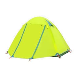WALYAODM Solid Flytop 2-3Persons 4Seasons Skirt Tent Camping Outdoor Double Layers Aluminum Pole Snow Travel Family Ultralight Tourist Tent(2P Green no Skirt)