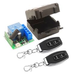 DieseRC 433Mhz Universal Wireless Remote Control Switch DC 12V 1CH RF Relay Receiver Module with 2 Transmitters, EV1527 Learning Code Remote Switch