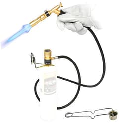 BLUEFIRE MRAS-8210 Super Jumbo Turbo Flame Propane Gas Welding Torch with 5' Hose Fuel by MAPP MAP Pro Propane Great High Intensity Nozzle Head for Soldering Brazing Large Dia Copper Pipe