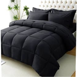 JOLLYVOGUE King Size Comforter Set, Ultra-Soft King Comforter Set, King Size Comforter Set 7 Pieces, Goose Down Alternative, Oeko-TEX Certified, Sheets & Pillowcases