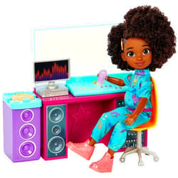 Karma’s World Mattel Karma’s World Making Rhymes Recording Studio 13-Piece Playset with Karma Doll (8.7-inch), Mixing Booth, Guitar, Collectible Record & More