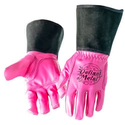 Defiant Metal PINK TIG Welding Gloves - Premium Goatskin Leather