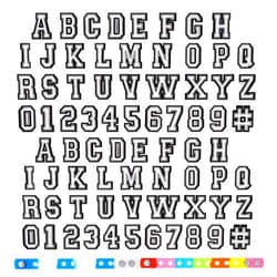 CEALXHENY 74Pieces Letter Number Shoe Charms Fits for Clog Sandal Colorful PVC Letter Shoe Decoration Charms with Wristband Birthday Party Favors