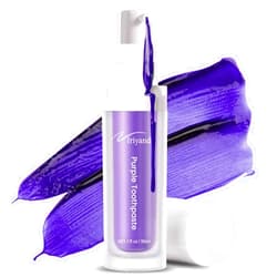 IRIYAND Purple Toothpaste for Teeth whitening, Purple Toothpaste, Purple Teeth Whitening, Tooth Stain Removal, Teeth Whitening Booster, Teeth Whitener