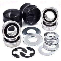 HD Switch - 4 Pack - 9040H - 9040-H Front Wheel Bushing to Bearing Conversion Kit Replaces Craftsman, Sears, AYP, Poulan, Husqvarna Jonsered Weed Eater Roper Murray Noma 91334 491334MA - OEM Upgrade