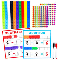 SpriteGru Math Linking Cubes, Math Cubes Manipulatives with Activity Cards Linking Cube Math Counters for Kids Kindergarten Learning Activities