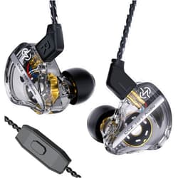 YINYOO CCZ DC01 Pro Gaming Earbuds, Professional iems for Gaming, Super Bass in Ear Monitor Headphones Wired Earphones with 1DD, Patent Ear fins, Patent Ear tips, for Laptop School Student (black with mic)