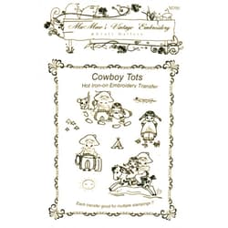 Mamaw's Vintage Embroidery Baby Tots Cowboys & Indians Hot Iron Embroidery Transfers