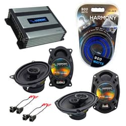 Harmony Audio HA-A400.4 Amp Bundle with HA-R46 and HA-R69 Speakers Compatible with Buick Skylark 1996-1998 OEM Speaker Replacement
