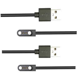LIQBOYU 2-Pack 3.3FT Smart Watch Charger Magnetic 2Pin USB Charging Cable for Veryfitpro Letsfit Willful YAMAY SW023 ID205L SW021 ID205U ID205S SW025 Uwatch 3S