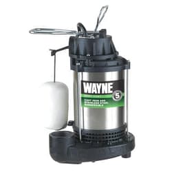 WAYNE - 1 HP Submersible Cast Iron and Stainless Steel Sump Pump with Integrated Vertical Float Switch - 6,100 Gallons Per Hour - Heavy Duty Basement Sump Pump