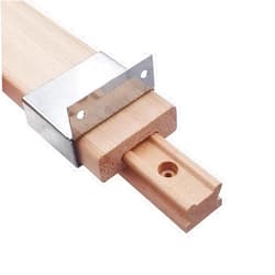 Btibpse Wooden Drawer Slides 16 Inches Classic Wood Center Guide Track with Slide Glides (1 pcs)