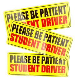 CARBATO Student Driver Magnet for Car, Please Be Patient Student Driver Magnet, Car Vehicle Reflective Sticker Reflective Signs for New Drivers - 3 Pcs