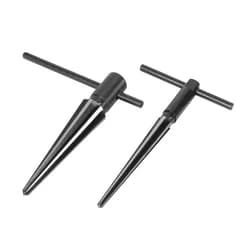 Performance Tool W2967 Tapered Reamer Set with T-Handle and Carbon Steel Contstruction to Align Holes or Remove Burrs from Pipe, Tubes, and More (2-Piece), Black