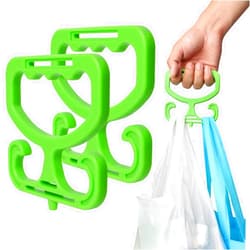 Sdoap Grocery Bag Carrier, 2 Pack Grocery Bag Holder Each Holds Up to 80lbs, Durable Heavy Duty Shopping Bag Holder Comfortable Grip for Carrying Shopping Bags, Grocery Bags, Buckets & More(Green)