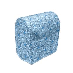 Ambesonne Abstract Stand Mixer Cover, Monochrome Psychedelic Pattern with Triangles and Stripes Composition, Kitchen Appliance Organizer Bag Cover with a Pocket, 6-8 Quarts, Sea Blue and White