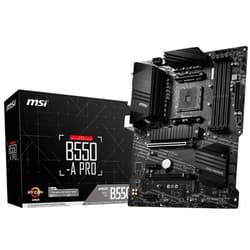 MSI B550-A PRO ProSeries Motherboard (AMD Ryzen 5000, AM4, DDR4, PCIe 4.0, SATA 6Gb/s, M.2, USB 3.2 Gen 2, HDMI/DP, ATX)