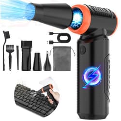 Hayousui Jet Fan Mini Blower: 200,000RPM Electric Compressed Air Duster 3-Gear Cordless Min Blower Turbo Fan No Canned Air Duster Portable Air Blower Keyboard Car Home Snow Leaf Cleaning Kit
