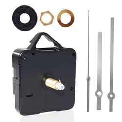 JiuruApex Silent Quartz Clock Mechanism Kit, High Torque Long Shaft Replacement Clock Movement for DIY Wall Clocks, Includes Clocks Hands and Quartz Movement Parts for Home and Office, Silver