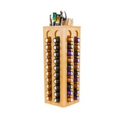 BAMBOO LAND 360-degrees Rotatory rotation, K cup organization Anchor Nespressp Capsule holder with extra space, Coffee Pod Organizer Storage for Nespresso, Espresso Capsules rack Holder for 80 Capsule