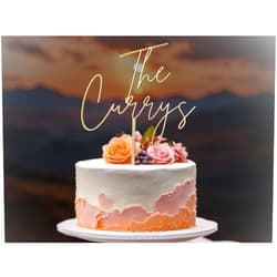 DesignLEE Studio Wedding Cake Toppers Personalized Couples Name Cake Topper Custom Bride and Groom Cake Topper Anniversary and Wedding Gift Customize for Any Phrase