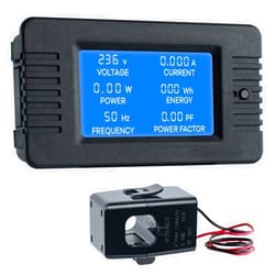 Hosyond AC 80-260V 100A LCD Digital Display Multi-Function Power Monitor Voltage Current Frequency Power Factor Energy Meter Ammeter Voltmeter with Split Core Current Transformer