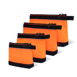 WISEPRO 4 Pack Zipper Tool Pouch，Heavy Duty Small Tool Bag,WaterproofUtility Tools Pouches, Multi Durable Storage Organizer