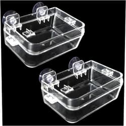 Tfwadmx 2 Pcs Chameleon Bowl, Reptile Feeding Food, Water Dish Gecko Worm Feeder Anti-Escape Chameleon Supplies Accessories for Lizard Bearded Dragon Snakes