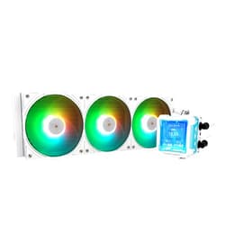 Thermalright FW PRO 360 ARGB White-360mm AIO CPU Liquid Cooler,IPS LCD Screen with 320 * 320 Resolution,for AM4/AM5/Intel LGA1700/1851,’2.73 inch’Magnet-Absorbent LCD Screen for Images