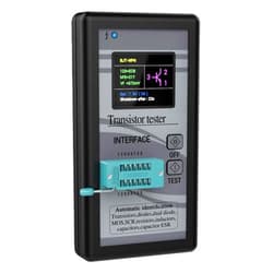 DROK Transistor Tester LCR Meter, Mosfet Transistor Capacitor Tester, Mega328 NPN PNP Transistor Diode Resistor Inductor Capacitance MOS SCR ESR Meter Automatic Checker Detector