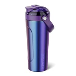 BrüMate MultiShaker Blender Shaker Bottle | 100% Leakproof Insulated Stainless Steel | Pre Workout and Protein Shaker Bottle for the Gym | 25oz (Dark Aura)