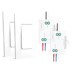 Milfra 2 Pack Wireless Light Switch and Receiver Kit（2 Pack） Self-Powered(No Battery Required),Wireless Light Switch No WiFi Needed Outdoor Indoor Remote Control Lighting Switch Fixture for Lights