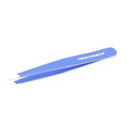 Tweezerman Stainless Steel Slant Tweezer - Eyebrow Tweezers for Women and Men (Lapis Blue)