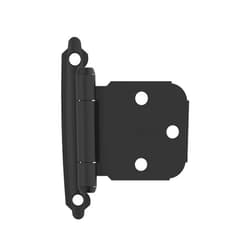 Amerock BPR7629FB | Face Frame Cabinet Hinge | Variable Overlay Self Closing Face Mount | Matte Black | Kitchen Cabinet Door Hinge | 1 Pair/2 Pack | Functional Hardware