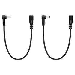 Fancasee 2 Pack 5.5mm x 2.1mm DC Power Extension Cable 90 Degree Right Angle Male to Female Plug Jack Extension Cord for IP Camera CCTV Security Camera Surveillance LED