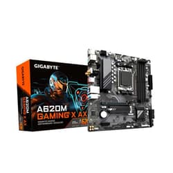 GIGABYTE A620M GAMING X AX (Rev. 1.1) AM5 LGA 1718 AMD A620 M-ATX, DDR5, PCIe 4.0 M.2, PCIe 4.0, USB 3.2 Gen1x2 Type-C, Wi-Fi 6E, Realtek 1GbE LAN, Q-Flash Plus, PCIe EZ-Latch
