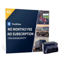 VITALGLOW GPS Tracker for Vehicles, No Monthly Fee, No Subscription, Real-Time Tracking, 4G SIM and Data Included, Trip History, GeoFence, Speeding Alerts, OBD