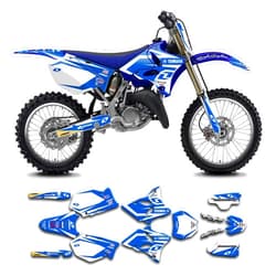 Kungfu Graphics Custom Decal Kit for YZ125 YZ 125 YZ250 YZ 250 2002 2003 2004 2005, White Blue, YMYZ0214005-KO