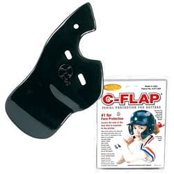 Insider Bat Black Left C-Flap (Right Handed Hitter) Batter's Helmet Face Protector Attachment (Helmet Sold Separately)