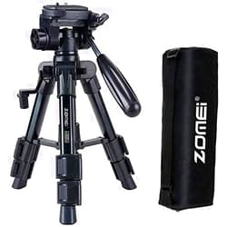 BAIPAK Mini Tripod for Camera,Zomei Travel Table Tripod with 3-Way Pan/Tilt Head 1/4 inches Quick Release Plate and Bag for DSLR Camera Tripod Carrying Bag