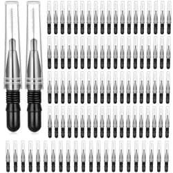 BBTO 100 Pcs Braces Dental Brush Flosser for Cleaner Interdental Brush Toothpick Dental Tooth Flossing Head Oral Dental Toothpick Cleaners Cleaning Tool (Black)