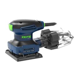 Zeite 2.4 Amp 1/4 Sheet Sander with 12Pcs Sandpapers, Electric Palm Sander for Woodworking, 10 Ft Cord, 14000 OPM, Vacuum Attachment, Cyclonic Dust Box for Wood Polishing Sanding