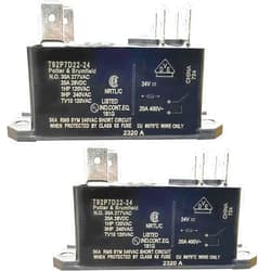 Sonzrod 2-Pack T92P7D22-24 Power Relay - 24VDC 30A DPST-NO Flange Mount (Compatible with TE Connectivity/Potter & Brumfield) - Industrial-Grade Replacement for HVAC, Automotive & Control Systems