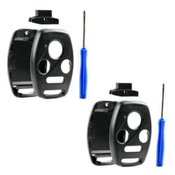 USARemote Cutting NOT Required - 2 Key Fob Keyless Entry Remote Shell Case & Pad fits Honda 2003-2012 Accord / 2006-2013 Civic EX / 2009-2015 Pilot /2005-2006 CR-V