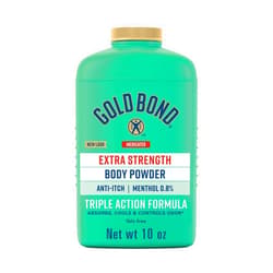 Gold Bond Xstr Pwd Size 10z Gold Bond Extra Strength Medicated Body Powder Triple Action Relief