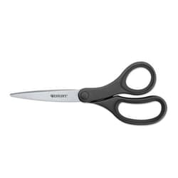 Westcott 8-Inch Kleenearth Basic Straight Scissors, 3 Pack, Black (15585)