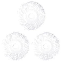 DANGSHAN 3 Pack Mop Head Replacement Spin Mop Replacement Head Microfiber Spin Mop Refills Easy Cleaning Round Shape Standard Size