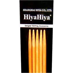 HiyaHiya Double Point 8 inch (20cm) Bamboo Knitting Needles (Set of 5) Size US 5 (3.75mm) HIBDP8-5