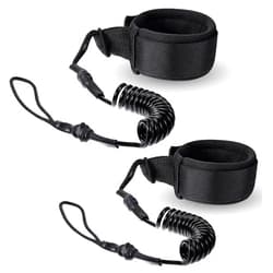 Sumind 2 Pieces Surf Board Leashes Coiled Leash Rope Paddle Board Surfboard Leash Compatible with SUP Surfing Leg Rope Leash Surf Straps Stay on Board Ankle Strap Ankle Accessory for Surfing
